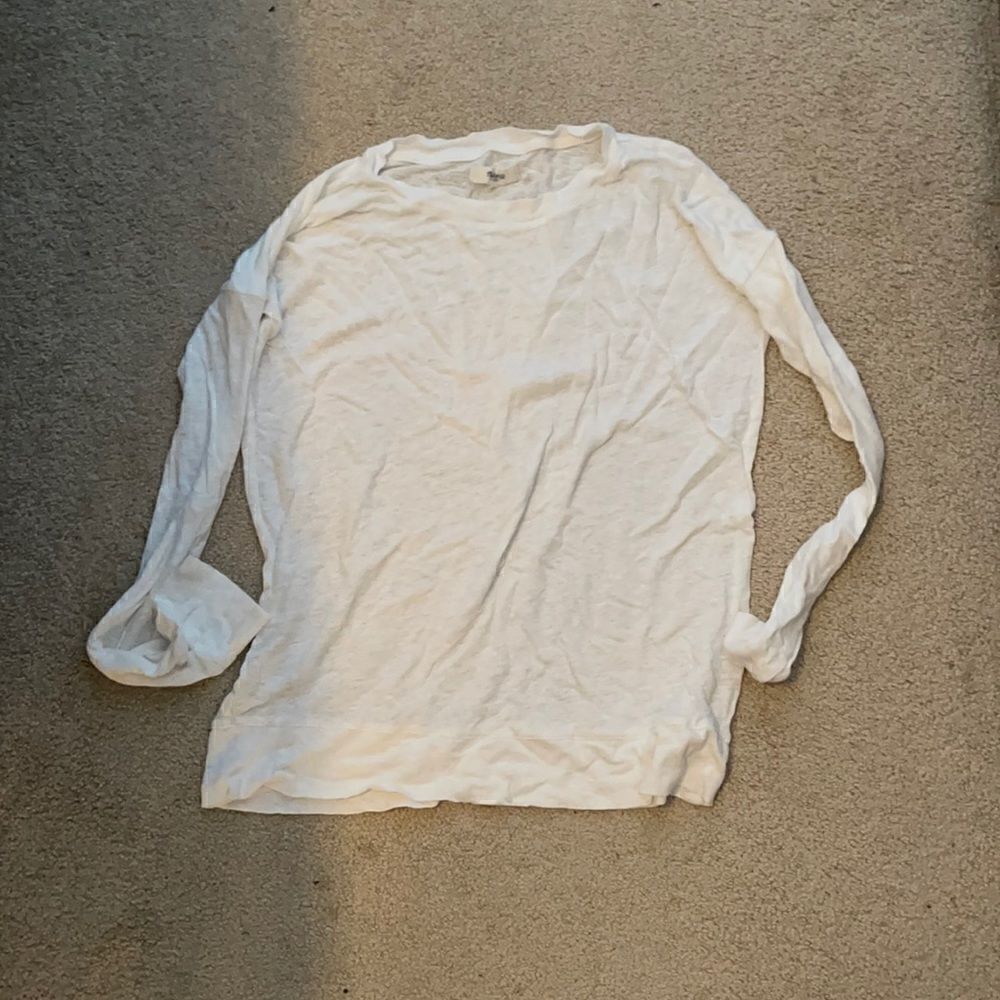 Madewell White Gauze along Sleeve